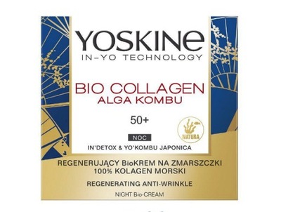 YOSKINE Bio Collagen Alga Kombu 50+ Krem NOC 50 ml