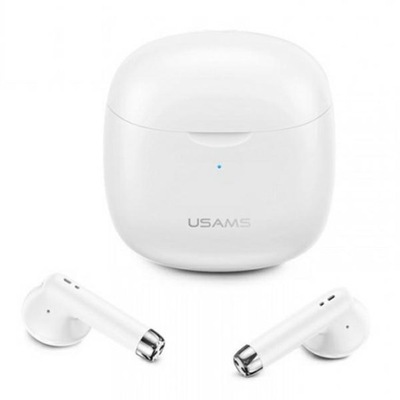 USAMS Słuchawki Bluetooth 5.0 TWS IA series bezprzewodowe biały/white BHUIA