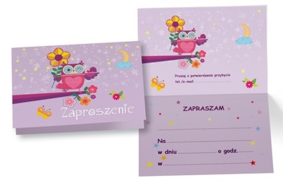 Zaproszenie ZZ-070 Sówka (5 szt.)