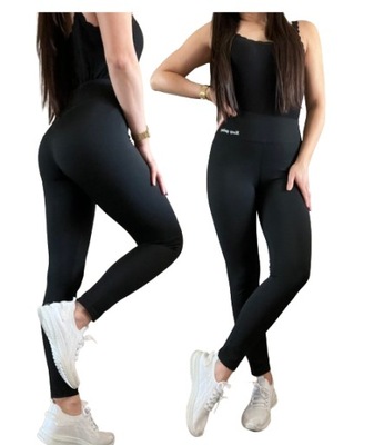 Legginsy Sportowe Damskie fitness S/M czarne