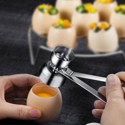 Metalowe nożyce do jajek Eggshell podwójny otwiera
