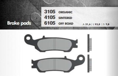 BRENTA ZAPATAS DE FRENADO KH450 YZ/YZF PARTE DELANTERA 08-16 (FT 3105)  