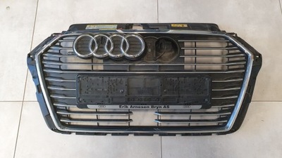 AUDI A3 8V E-TRON RADIATOR GRILLE COMPLETE SET COVER SOCKETS  