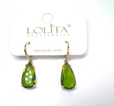 Kolczyki Łezki Lolita Accessories zielone