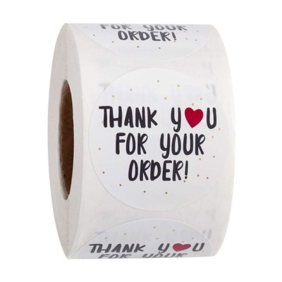 Ozdobne naklejki Thank You For your Order - wzór 1