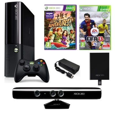 Konsola Microsoft Xbox 360 Slim 500 GB KINECT GRY