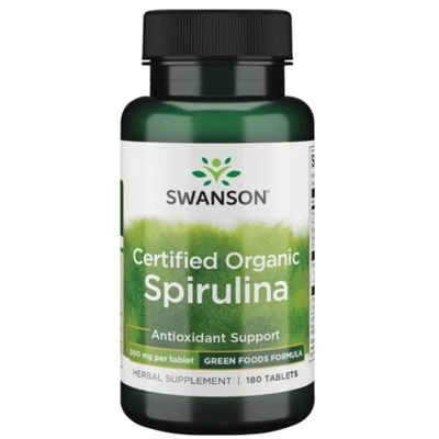 SWANSON SPIRULINA CERTFIKOWANA 500mg 180 tabl.