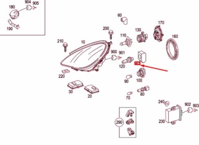 Модуль керуючий запалювання пальник ксеноновий mb slk r171 a0028206926 фото №1