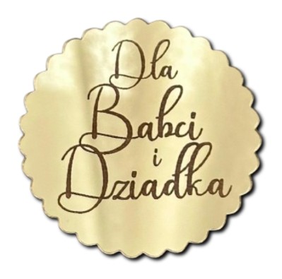 Dla Babci i Dziadka Dekor Prezent Exploding Box Plexi lustro złote 7cm