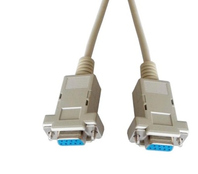 Kabel NULL-MODEM DB9 RS232 5,0 m skrosowany pełny