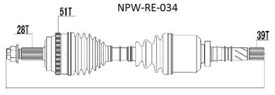 Привідний вал привідна renault master ii opel movano права фото №1