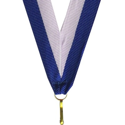 tasiemka wstążka na medal biało-niebieska 11 mm