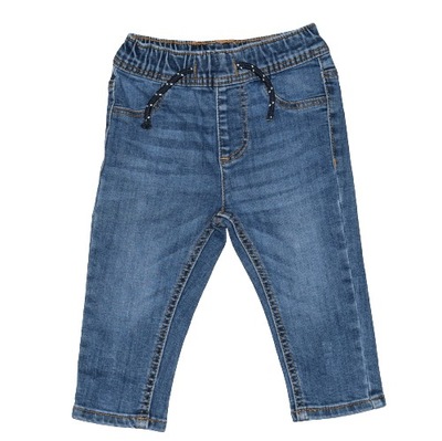 PRIMARK SPODNIE MIĘKKI JEANS 6-9M 74