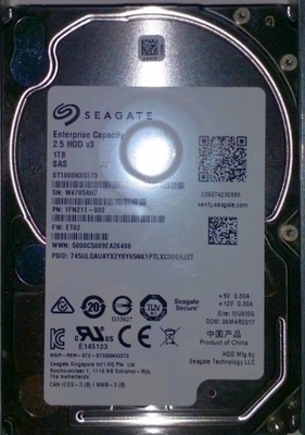 Seagate Exos V3 1TB 12Gbps SAS 2.5" NL DP