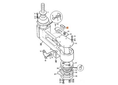 BRIDA CIEGA BOTONES CONMUTADOR 701/09800A JCB  