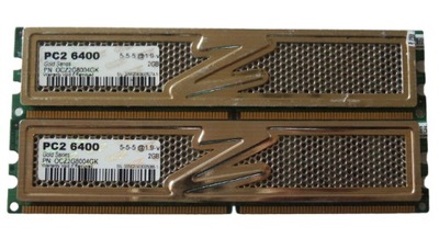 Pamięć DDR2 4GB 800MHZ PC6400 OCZ Gold 2x 2GB Dual