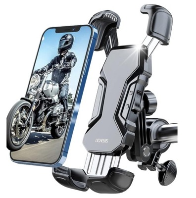 Uchwyt rowerowy motocyklowy na telefon czarny