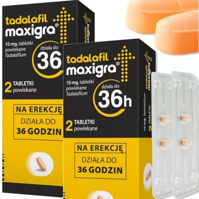 Tadalafil Maxigra 10 mg Lek Erekcja Potencja 4 tab