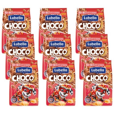 Płatki śniadaniowe Lubella Mlekołaki Piegołaki czekoladowe zbożowe 9x500g