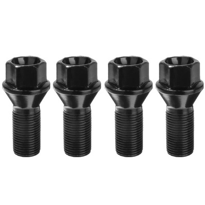 4pcs M14 x 1.25 Black Wheel Locking Lug Bolt Nut Steel 36136781151 F~15971