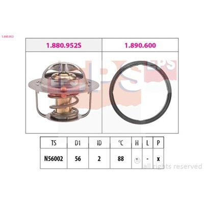 TERMOSTAT, MATERIAL DE REFRIGERACIÓN EPS 1.880.952  