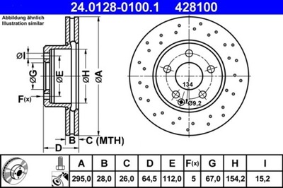 2X DISCO DE FRENADO DB PARTE DELANTERA W204/C204/S204 07- 24.0128-0100.1  