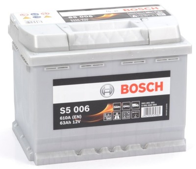 AKUMULIATORIUS 63 AH BOSCH S5 S5006 0 092 S50 060 