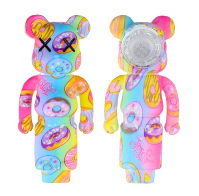 Fajka Silikonowa Bearbrick Pink Donut 11cm lufka różowa donut