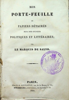 Mon Porte Feuille 1834 r.