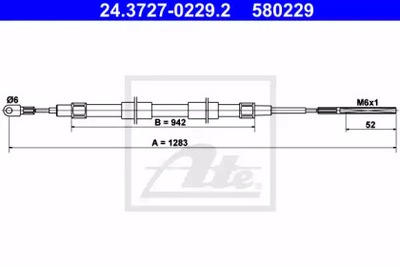 CABLE FRENOS DE MANO BMW ATE  