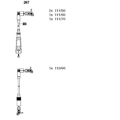 BRE267 ПРОВОДА WYS. NAP. VW 1,05-