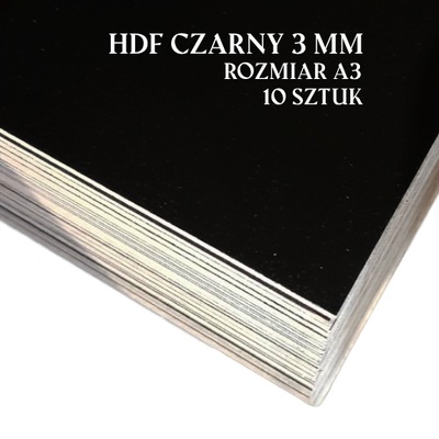 Płyta HDF A3 3 mm czarna do cięć laser 10 szt.