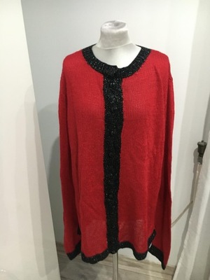 sweter czerwony rozpinany 54/56