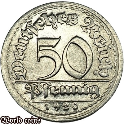 50 REICHPFENNIG 1920 D