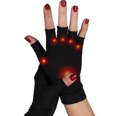 Rękawiczki rozgrzewające na zwyrodnienia czarne L
