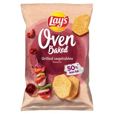 LAY'S OVEN BAKED LAYS Chipsy ziemniaczane o smaku grillowanych warzyw 110G