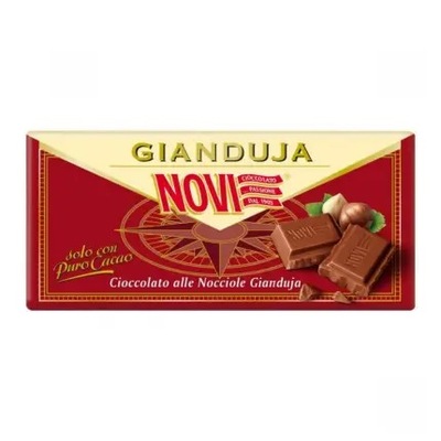 Włoska mleczna czekolada Novi z Gianduia, krem z orzechów laskowych!