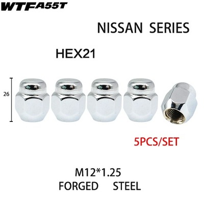 5PCS CON FORGED STEEL WHEEL LUG NUT PARA MAZDA HYUNDAI KIA M12*1.5 N~18375  