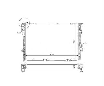 РАДИАТОР ВОДЫ BMW E39 1996-00 BMW E38 1994-01