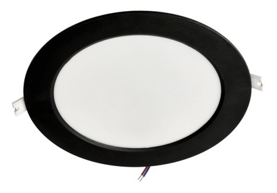 Lampa LED Panel Plafon Sufitowy PC P/T R 18W Czarny Barwa Neutralna