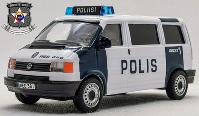 1:43 Hongwell Volkswagen Transporter T4 Poliisi Policja Finlandia BCM!