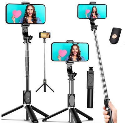 SELFIE STICK TELESKOPOWY ROZSUWANY KIJEK DO SELFIE Kij ze Statywem Bluetoot