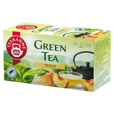 TEEKANNE ZIELONA herbata GREEN TEA brzoskwinia 20 TOREBEK