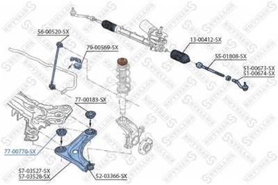 BLOQUE SILENCIOSO PALANCA PEUGEOT 1007 1.4 HDI 05-  