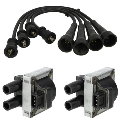 2X BOBINA +CABLES ACCIONAMIENTO DE ARRANQUE RENAULT 1.8 2.0  