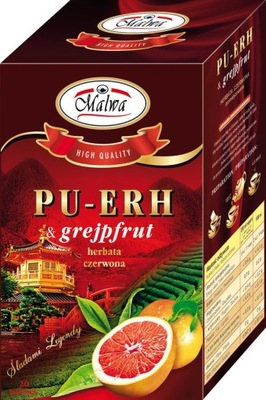 MALWA herbata czerwona PU-ERH grejpfrut 20 torebek