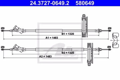 CABLE FRENOS DE MANO FORD ATE  