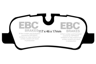 КОЛОДКИ ГАЛЬМІВНІ ЗАД EBC YELLOW STUFF RANGE ROVER SPORT I LS DP41542