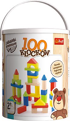 Trefl KLOCKI DREWNIANE 100 klocków 61685