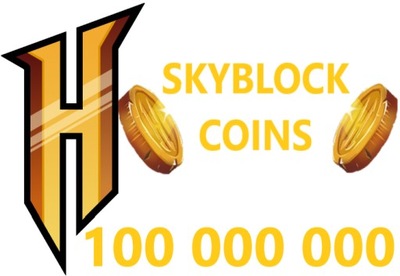 MINECRAFT HYPIXEL SKYBLOCK 100 000 000 COINS MONET